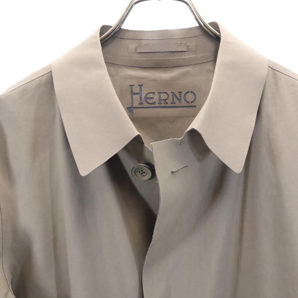 ヘルノ ステンカラーコート 50 茶系 Herno メンズ