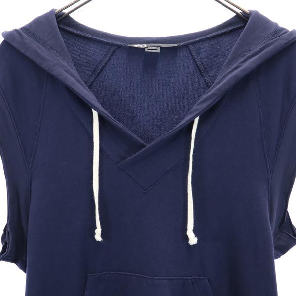 Y-3 ワイスリー ロゴ刺繍 半袖 フレンチスリーブ ワンピース S ネイビー レディース