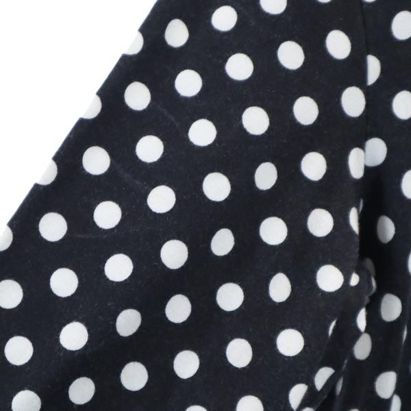 marimekko マリメッコ ドット柄 長袖 ロングワンピース S 黒系 レディース