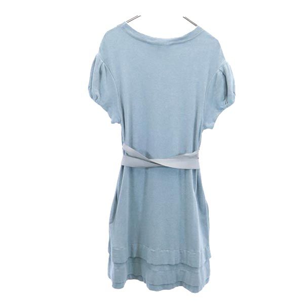 MARC BY MARC JACOBS マークバイマークジェイコブス 半袖 パフスリーブ ワンピース S 水色系 レディース