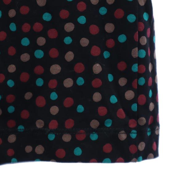 marimekko マリメッコ 総柄 7分袖 ワンピース M ブラック系 レディース