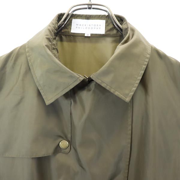 MACKINTOSH PHILOSOPHY マッキントッシュフィロソフィー 三陽商会 トレンチコート 38 カーキグリーン レディース