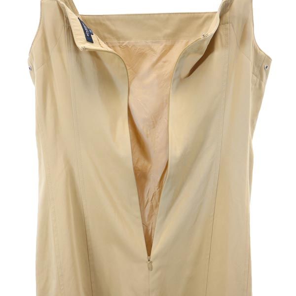 BURBERRY バーバリー ジャンパースカート 38 ベージュ系 ワンピース バックジップ レディース