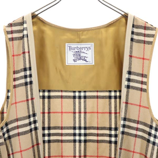 Burberrys バーバリーズ 90s チェック柄 ジャケット 9AR ベージュ×黒×赤 ライナー レディース
