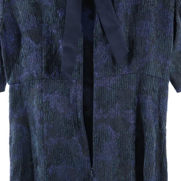 MAX&CO マックスアンドコー イタリア製 総柄 半袖 ワンピース 42 青系 レディース