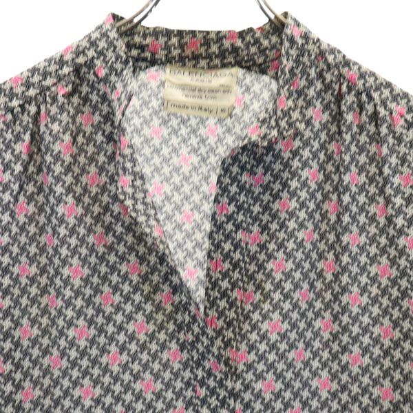 BALENCIAGA バレンシアガ イタリア製 総柄 長袖 ワンピース ブラック系 レディース