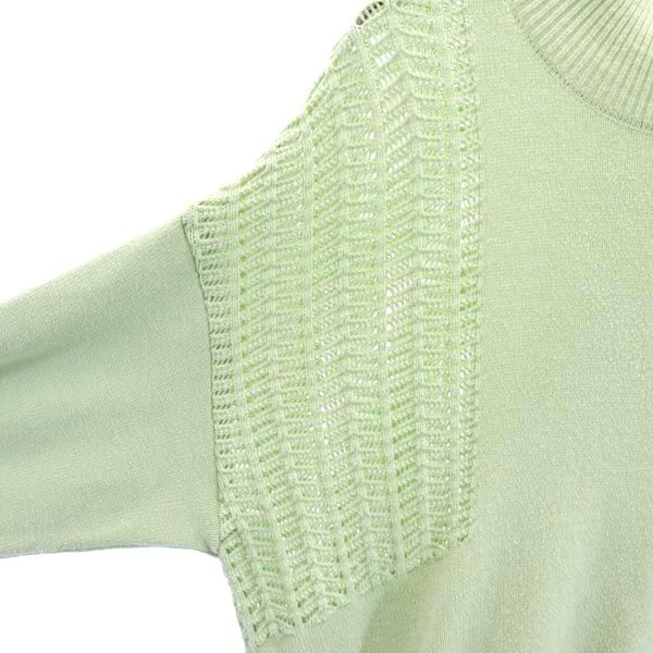 PUBLIC TOKYO パブリックトウキョウ 日本製 長袖 デザイン セーター FREE グリーン系 ニット レディース