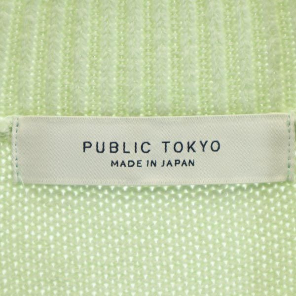 PUBLIC TOKYO パブリックトウキョウ 日本製 長袖 デザイン セーター FREE グリーン系 ニット レディース