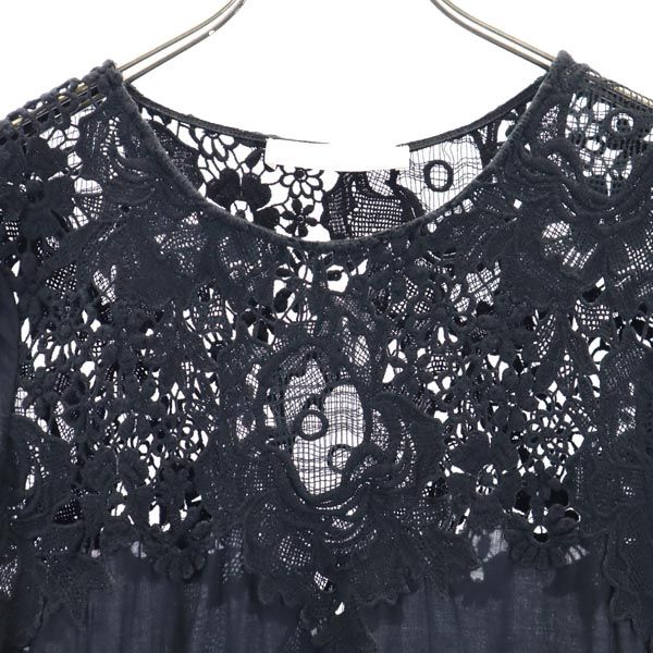 SEE BY CHLOE シーバイクロエ 長袖 レース ワンピース 36 ブラック系 レディース