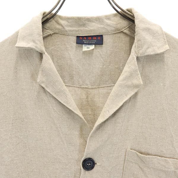 SABRE サーブル フランス製 シャツワンピース 38 ベージュ レディース