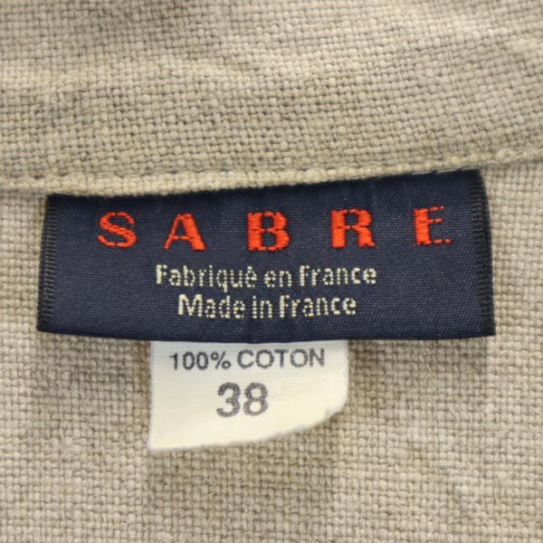 サーブル フランス製 シャツワンピース 38 ベージュ SABRE レディース