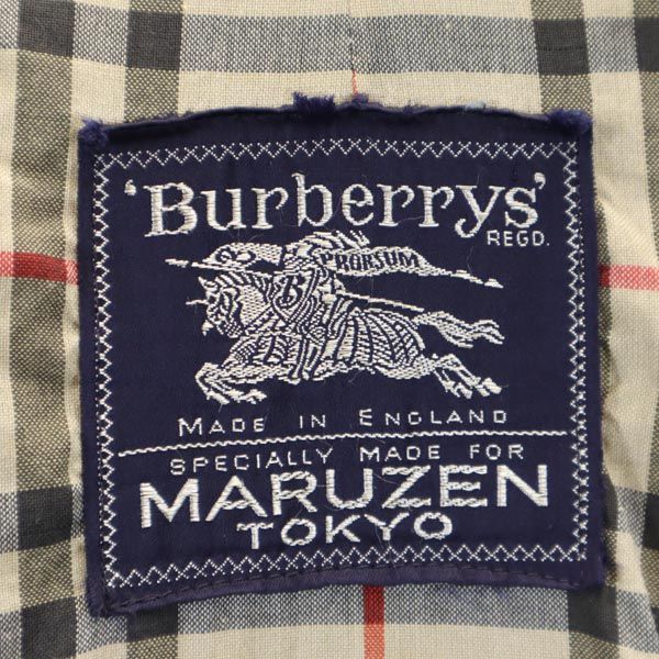 Burberrys バーバリーズ 80s 90s イギリス製 ステンカラーコート 紺 メンズ