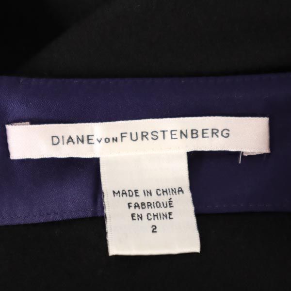 DIANE VON FURSTENBERG ダイアンフォンファステンバーグ 半袖 ワンピース 2 黒 レディース