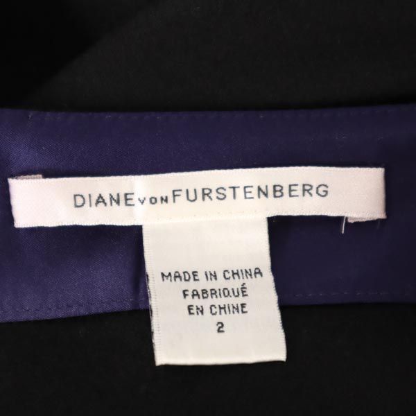 ダイアンフォンファステンバーグ 半袖 ワンピース 2 黒 DIANE VON FURSTENBERG レディース