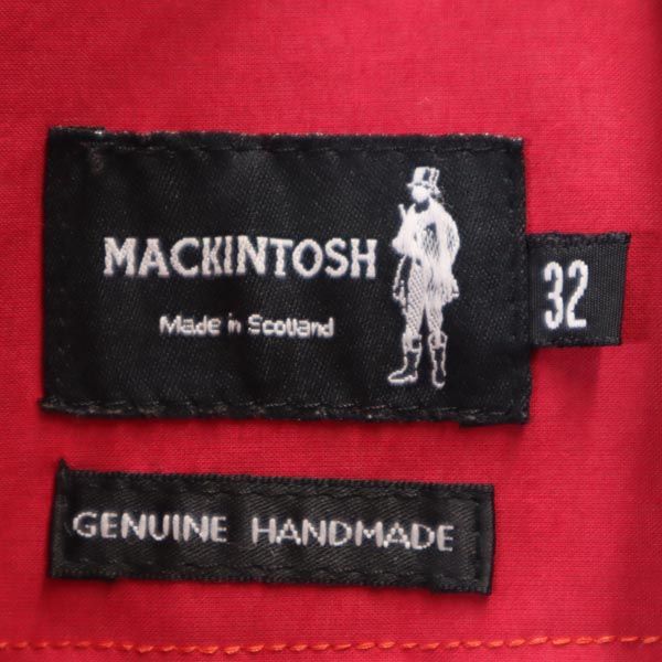 Mackintosh マッキントッシュ ステンカラーコート 32 赤 ハンドメイド レディース
