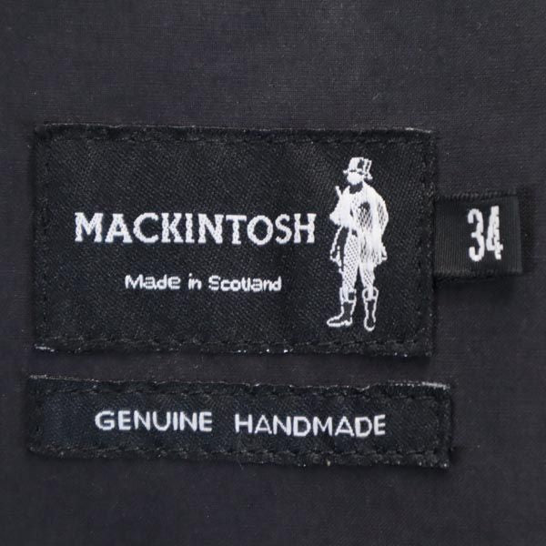 Mackintosh マッキントッシュ ステンカラーコート 34 黒 ハンドメイド レディース