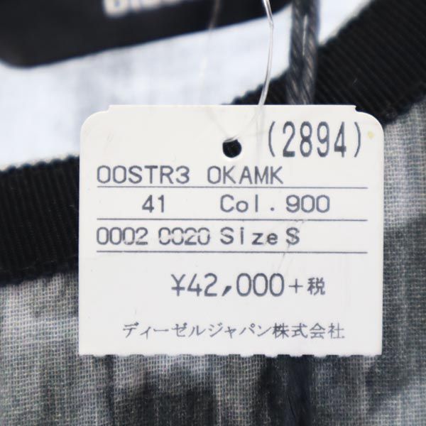 未使用 DIESEL ディーゼル 総柄 長袖 ワンピース S 黒系 レディース