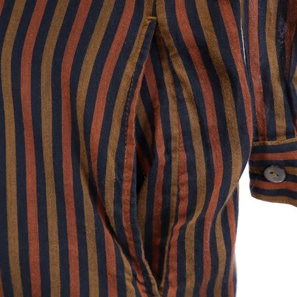 A.P.C. アーペーセー ストライプ柄 長袖 ワンピース S 茶系 レディース