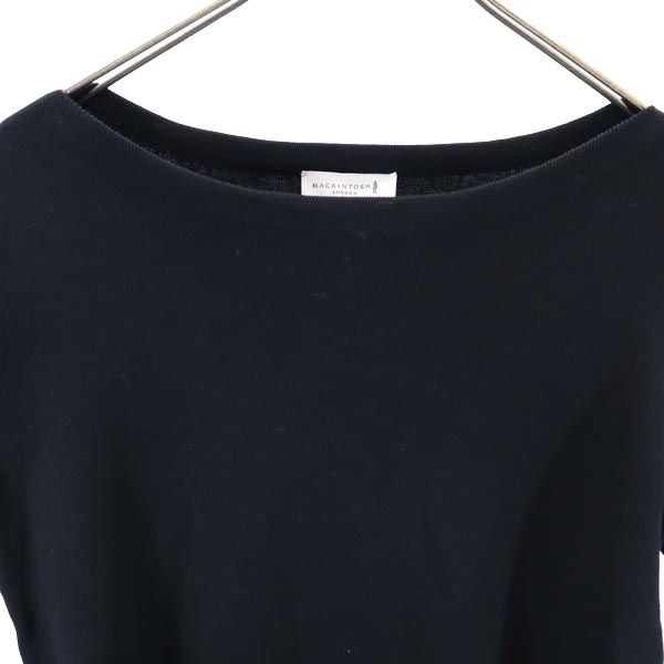 未使用 Mackintosh マッキントッシュ 三陽商会 5分袖 ワンピース 40 ブラック系 レディース