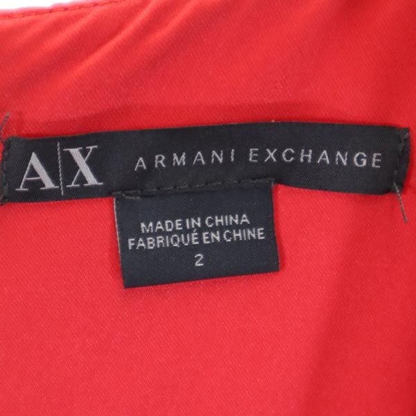 アルマーニエクスチェンジ ノースリーブ ワンピース 2 赤 ARMANI EXCHANGE レディース