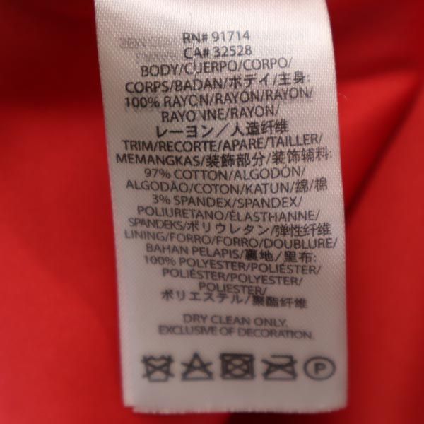 ARMANI EXCHANGE アルマーニエクスチェンジ ノースリーブ ワンピース 2 赤 レディース