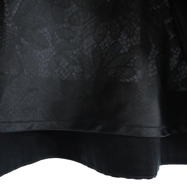 MARC BY MARC JACOBS マークバイマークジェイコブス 花刺繍 半袖 ワンピース 0 黒系 インナー付き レディース