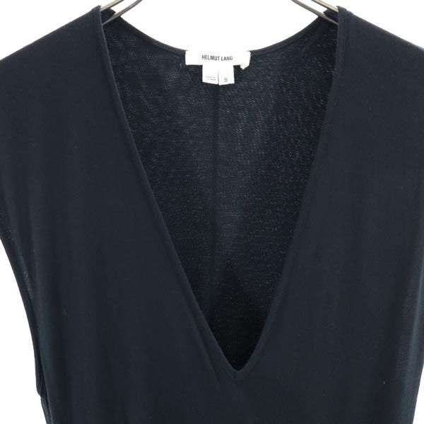 ヘルムートラング 半袖 フレンチスリーブ ワンピース S 黒 HELMUT LANG レディース