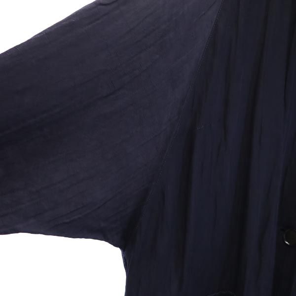 christian wijnants クリスチャンワイナンツ リネンブレンド コットン コート 34 紺 レディース