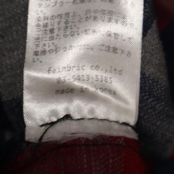 Danke Schon ダンケシェーン リネンブレンド コットン チェック柄 長袖 ロング シャツ F 赤系 メンズ