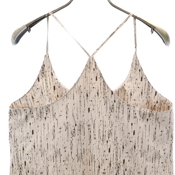 AMERI UNDRESSED アメリ 総柄 キャミワンピース ベージュ系 レディース