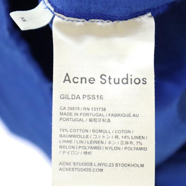 アクネストゥディオズ ノースリーブ カットオフ ワンピース XS ブルー系 ACNE STUDIOS レディース