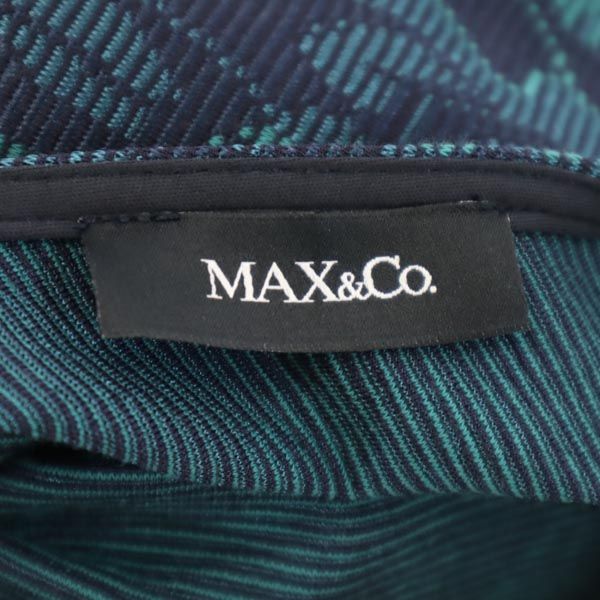 マックスアンドコー 総柄 ノースリーブ ワンピース M グリーン系 MAX&CO レディース