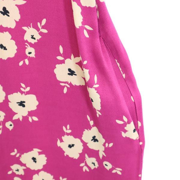 MAX&CO マックスアンドコー 花柄 総柄 半袖 ワンピース 36 ピンク系 ハーフボタン レディース