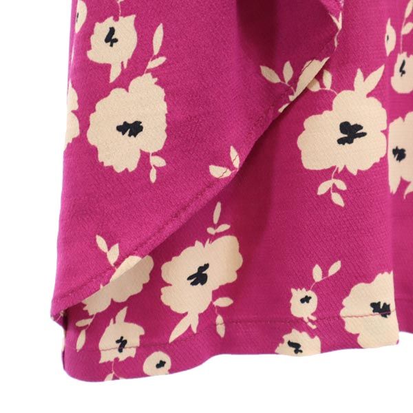 MAX&CO マックスアンドコー 花柄 総柄 半袖 ワンピース 36 ピンク系 ハーフボタン レディース