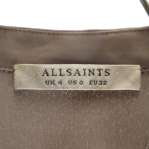 ALLSAINTS オールセインツ ノースリーブ シャツワンピース UK4(US0) ベージュ系 レディース