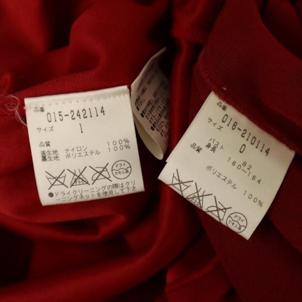 VIVIENNE TAM ヴィヴィアンタム ノースリーブ ボレロ付き ワンピース 1 赤 セットアップ スーツ レディース