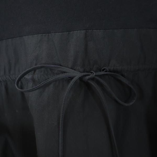 SEE BY CHLOE シーバイクロエ 半袖 ドッキング ワンピース S 黒 裾スカラップ レディース