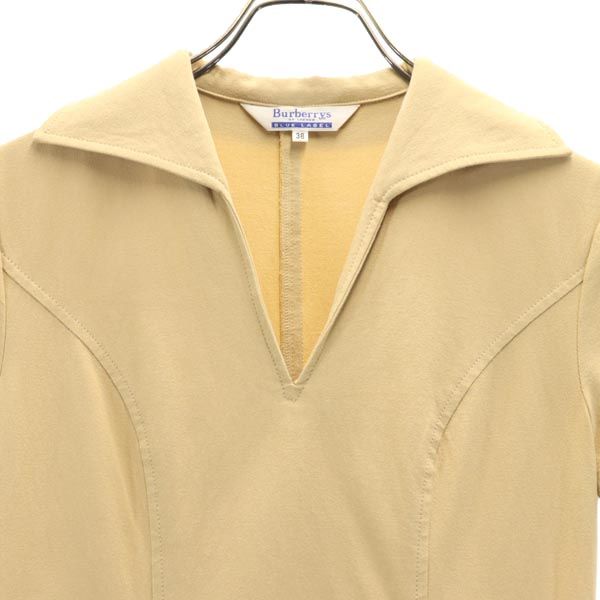 Burberrys Blue label バーバリーズブルーレーベル 半袖 ストレッチ スッキパー ワンピース 38 ベージュ レディース