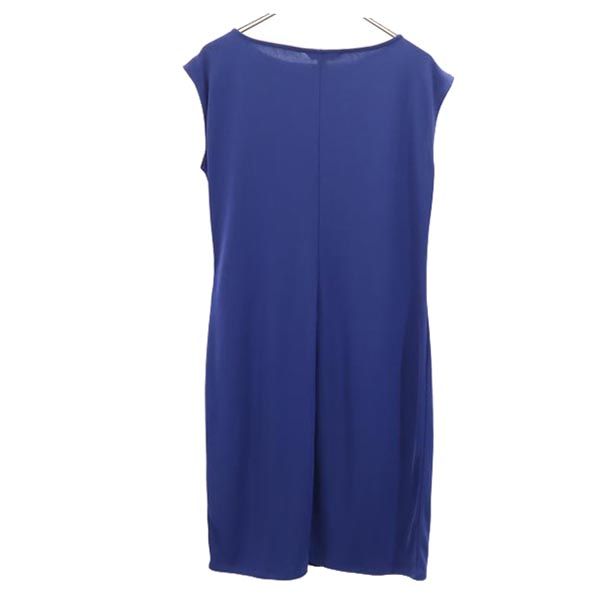 未使用 Brooks Brothers ブルックスブラザーズ 半袖 フレンチスリーブ ワンピース M 青 収納カバー付き レディース