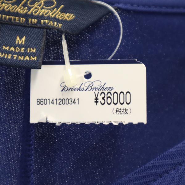 未使用 Brooks Brothers ブルックスブラザーズ 半袖 フレンチスリーブ ワンピース M 青 収納カバー付き レディース