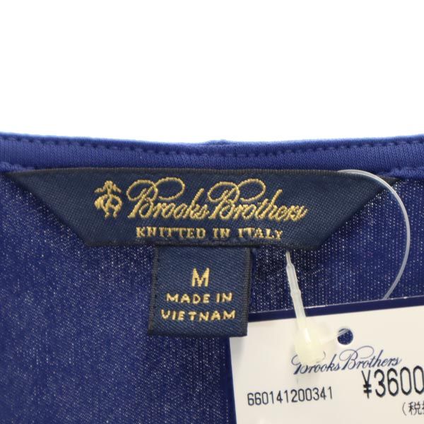 未使用 Brooks Brothers ブルックスブラザーズ 半袖 フレンチスリーブ ワンピース M 青 収納カバー付き レディース