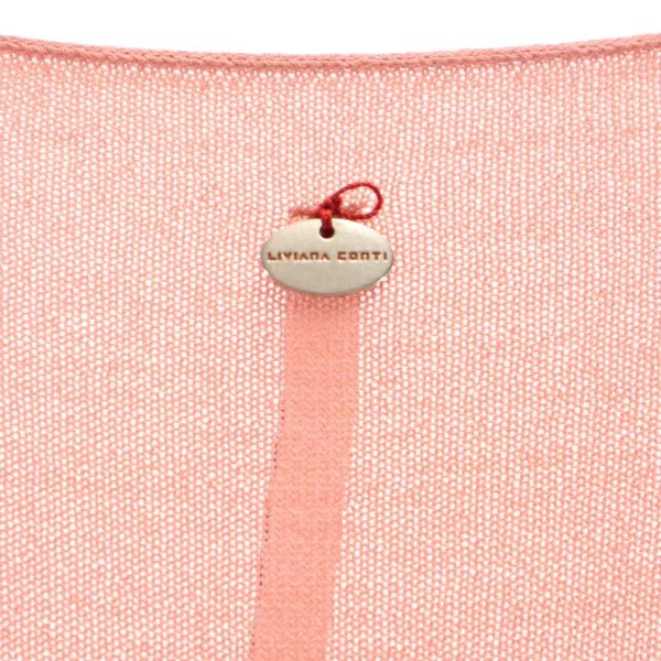 LIVIANA CONTI リビアナコンティ イタリア製 ノースリーブ デザイン ニット ワンピース 40 ピンク系 レディース
