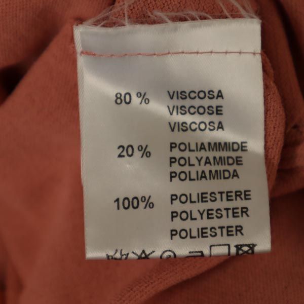 LIVIANA CONTI リビアナコンティ イタリア製 ノースリーブ デザイン ニット ワンピース 40 ピンク系 レディース