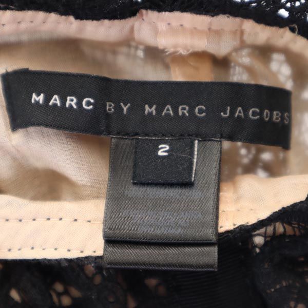 マークバイマークジェイコブス ノースリーブ レース ワンピース 2 ブラック系 MARC BY MARC JACOBS バックジップ レディース