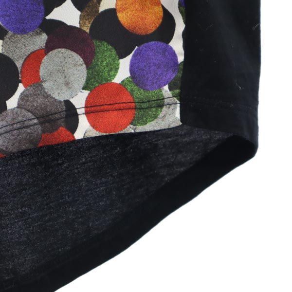 PS Paul Smith ピーエスポールスミス 日本製 総柄 半袖 ワンピース XL ウエストリボン レディース