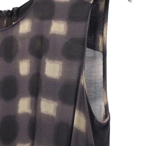 マルニ ノースリーブ ワンピース 38 グレー系 MARNI バックジップ レディース