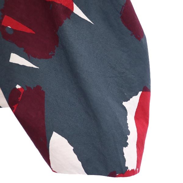 MARNI マルニ イタリア製 総柄 7分袖 ワンピース 40 レッド×グレー レディース