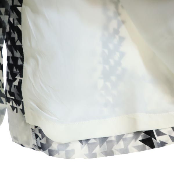 Aquascutum アクアスキュータム 日本製 総柄 ノースリーブ ワンピース 黒系 レディース