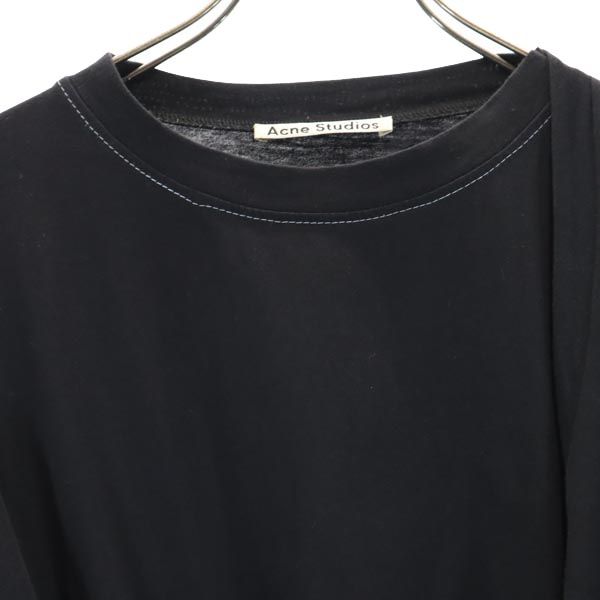 ACNE STUDIOS アクネストゥディオズ 半袖 デザイン ワンピース XS ブラック系 レディース