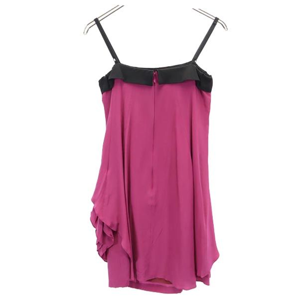 Diagram ダイアグラム シルク キャミワンピース 36 パープル系 バックジップ レディース